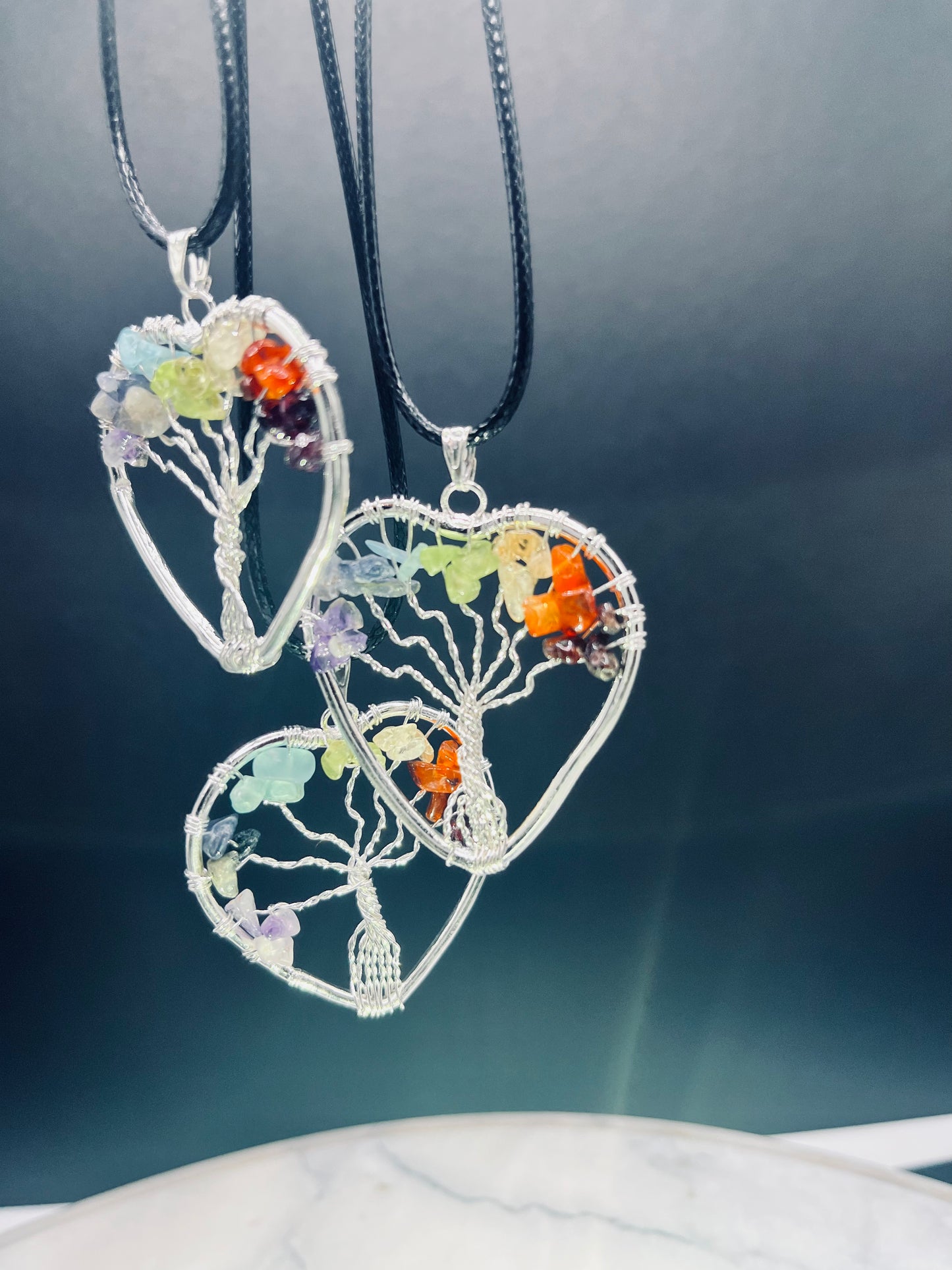 Tree of Life Heart Pendant Necklace