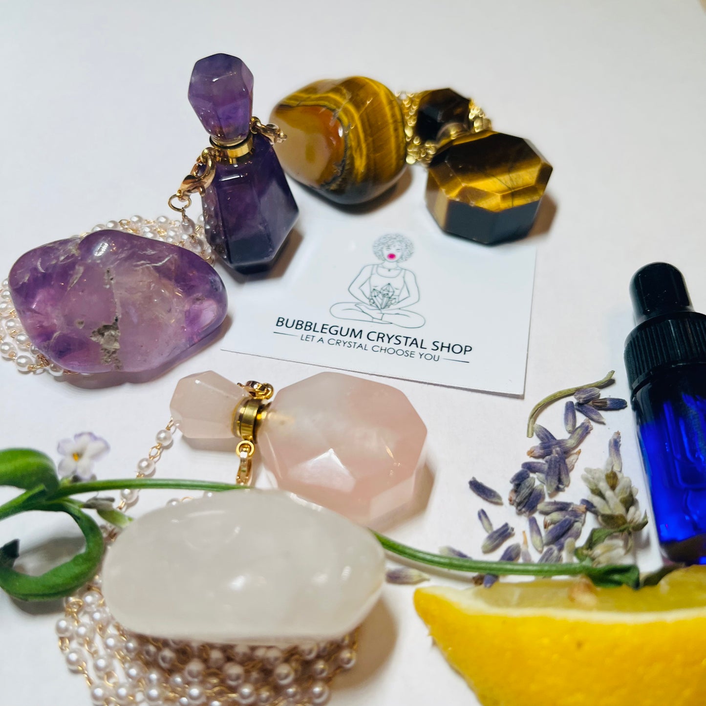 Crystal Perfume Necklace & Oil