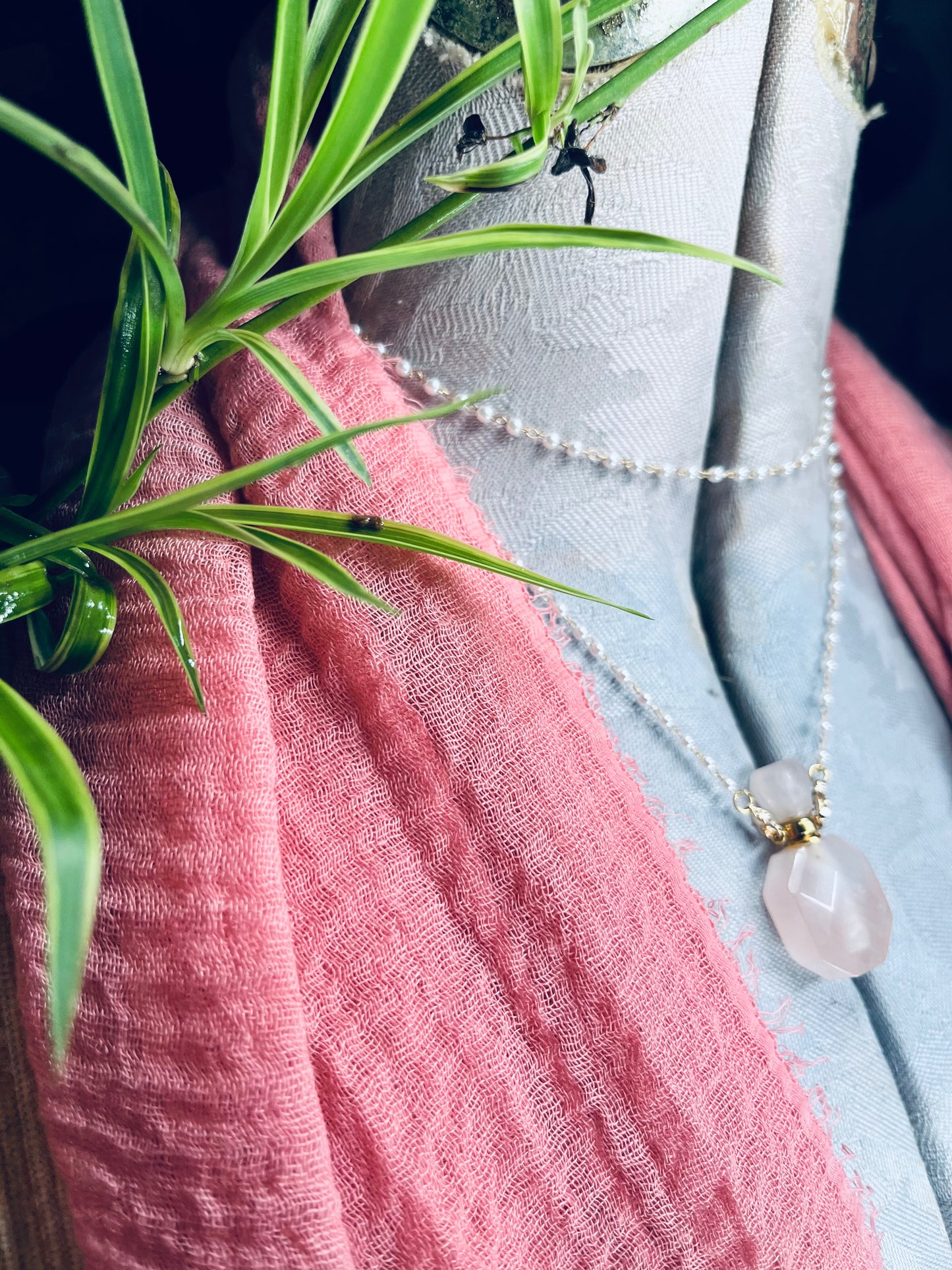 Crystal Perfume Necklace & Oil