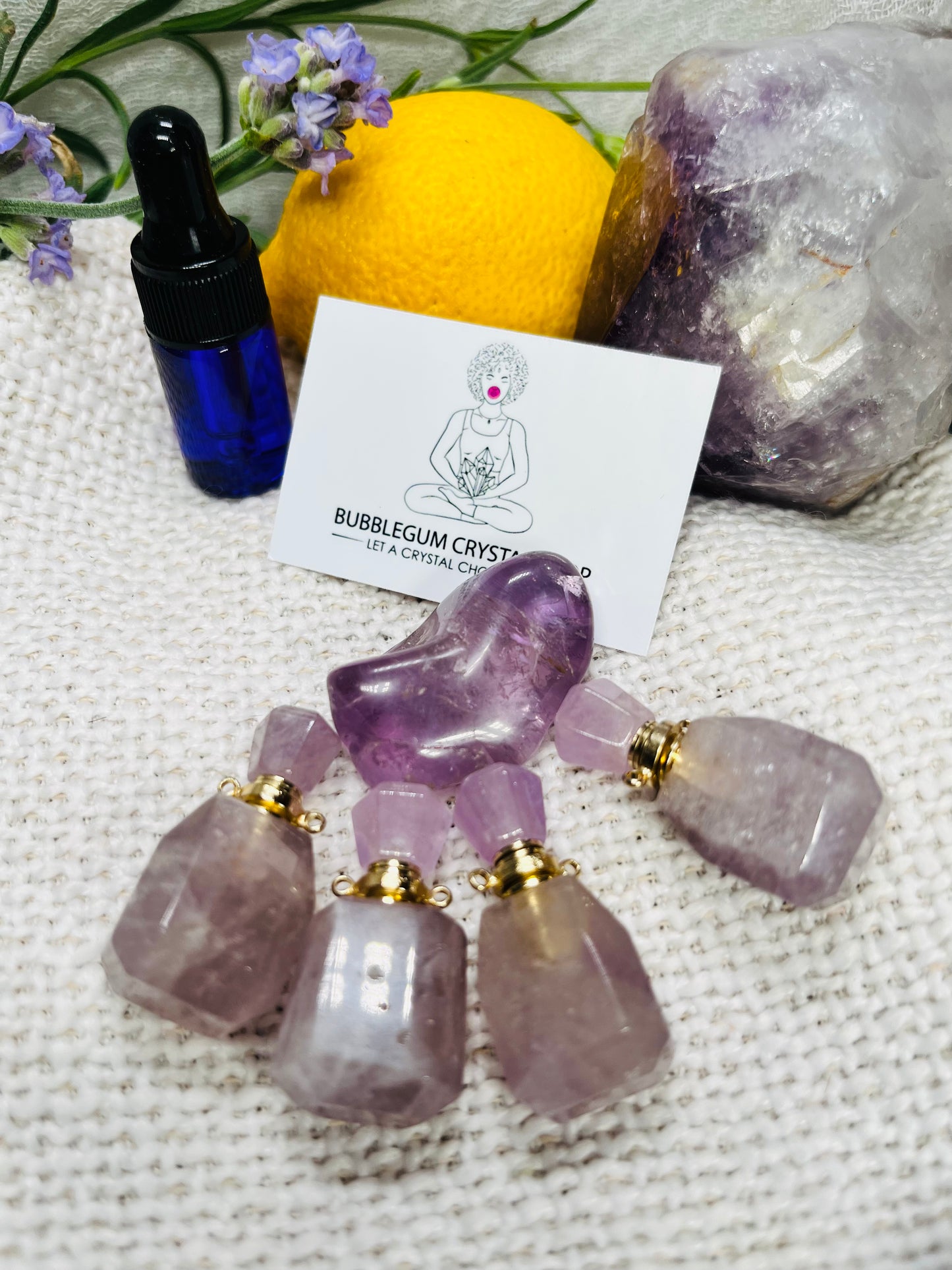 Crystal Perfume Necklace & Oil