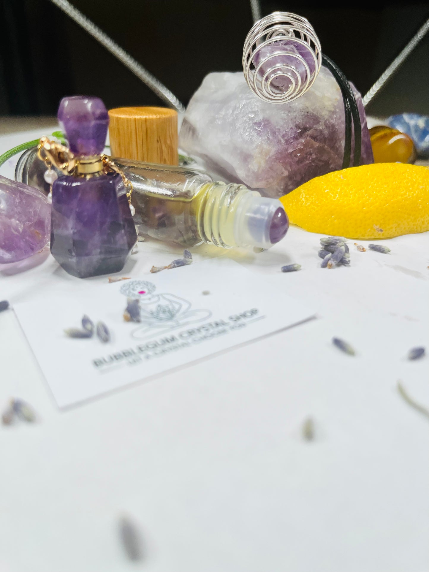 Crystal Perfume Necklace & Oil