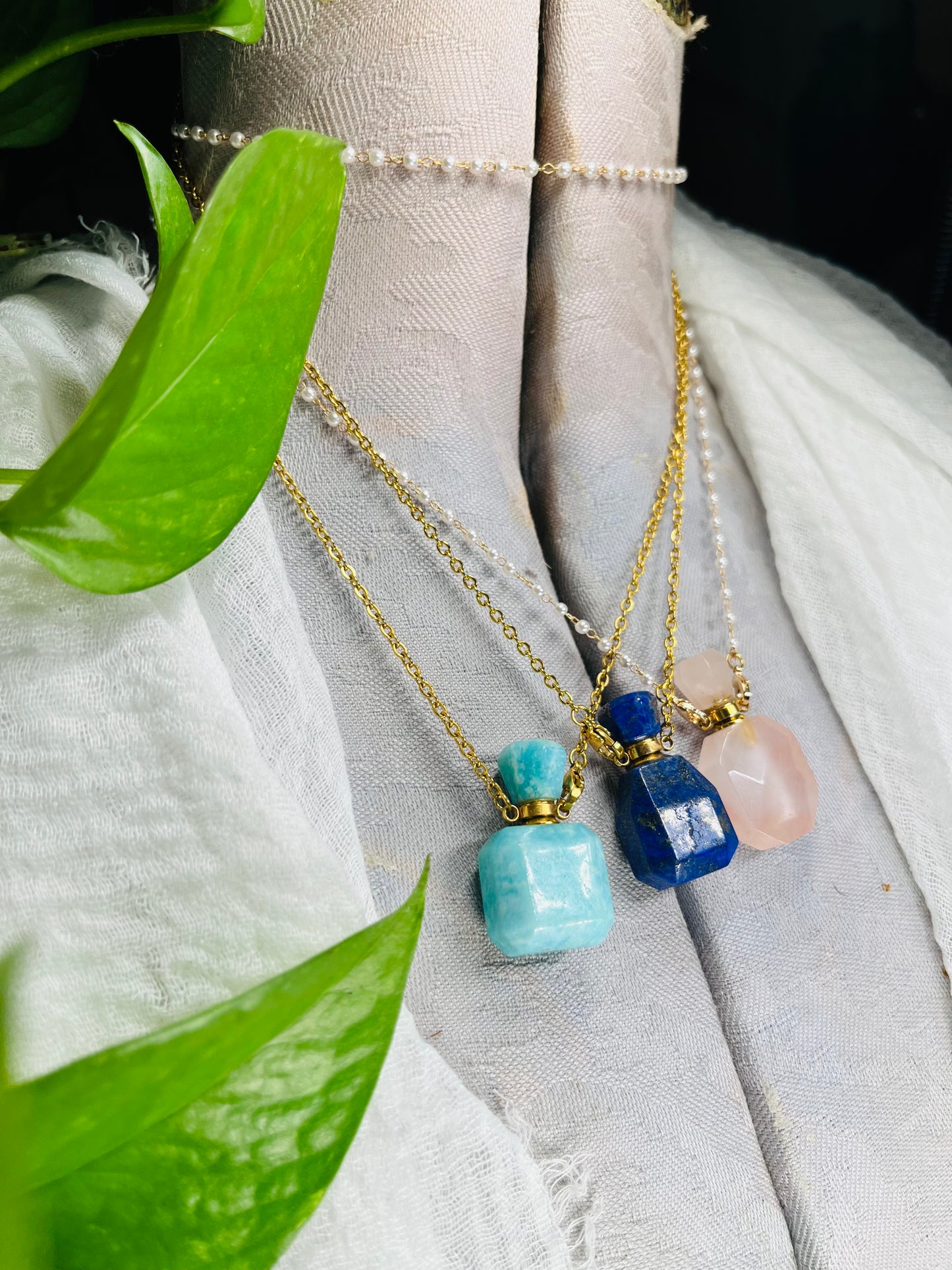 Crystal Perfume Necklace & Oil
