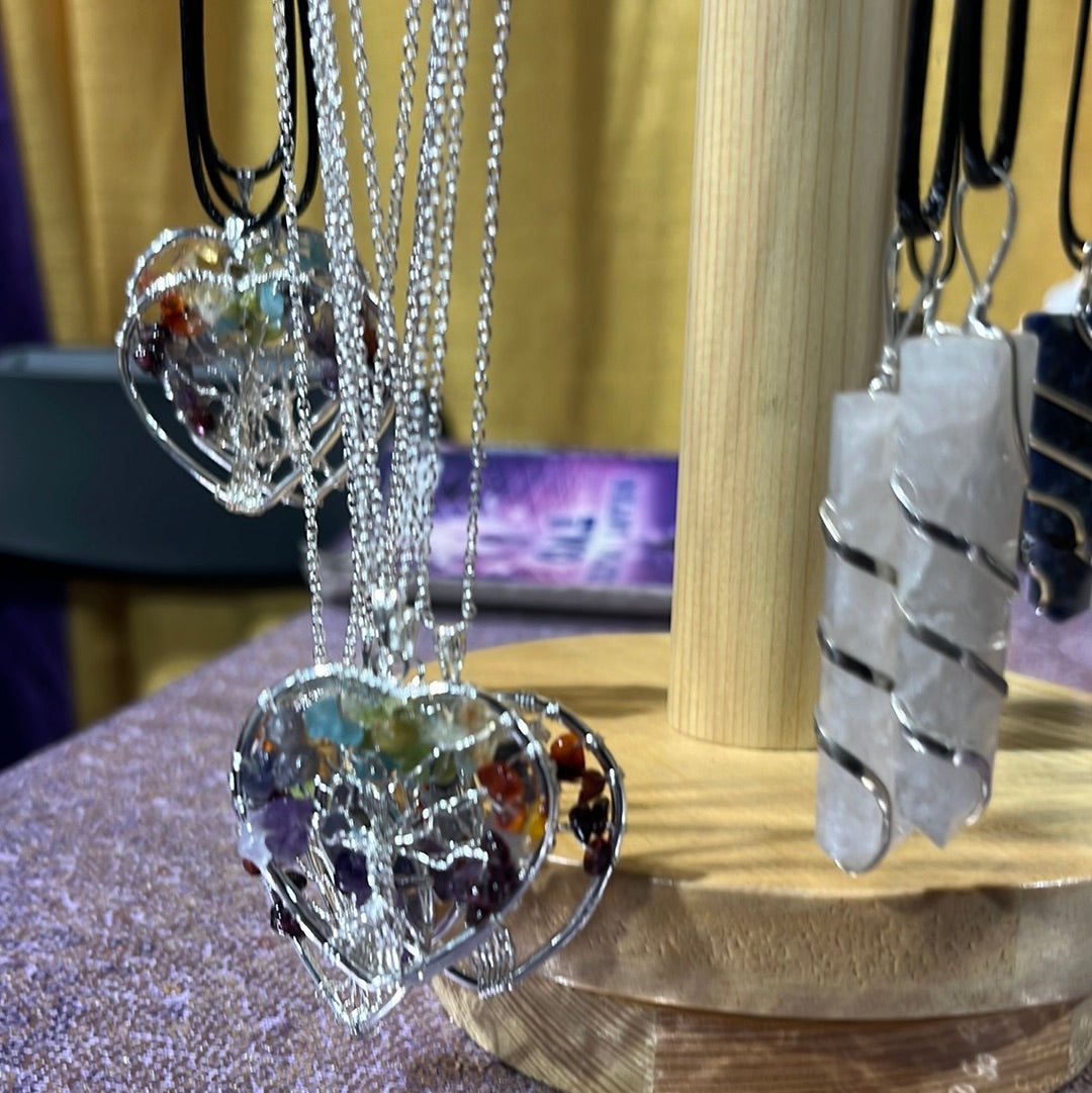 Tree of Life Heart Pendant Necklace