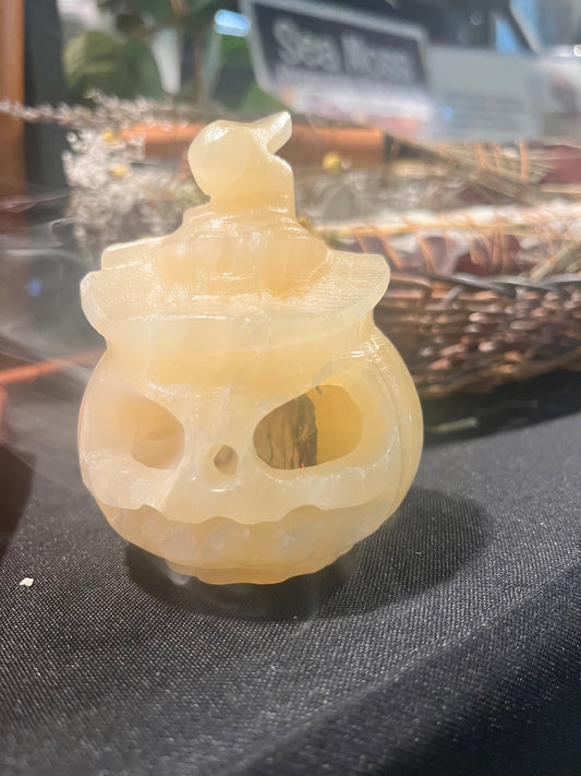 Yellow Calcite Pumpkin