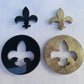 Fleur De Lis Carved Disks Set