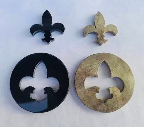 Fleur De Lis Carved Disks Set