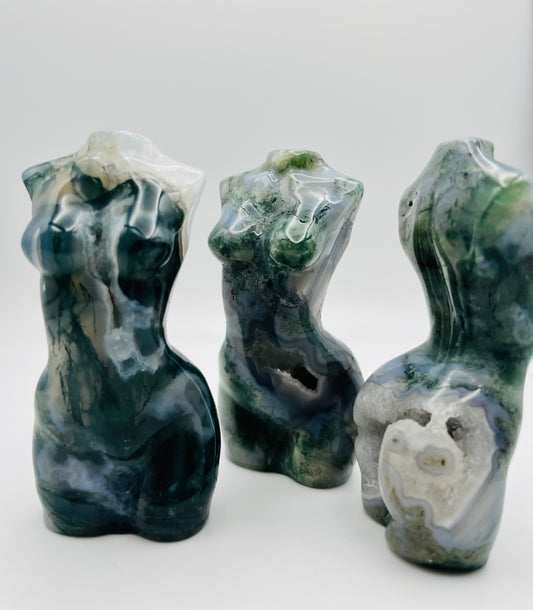 Moss Agate Sculptures