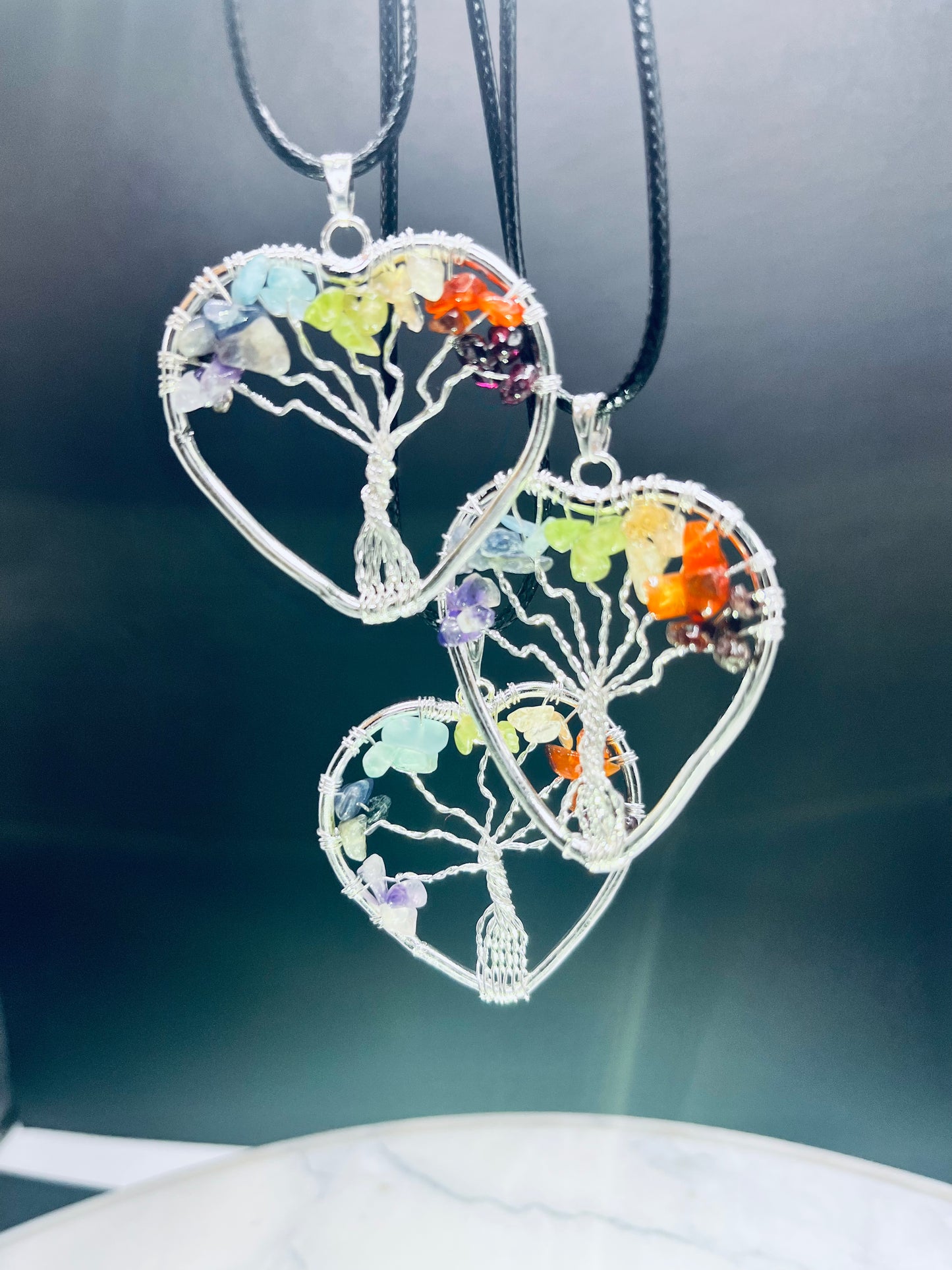 Tree of Life Heart Pendant Necklace